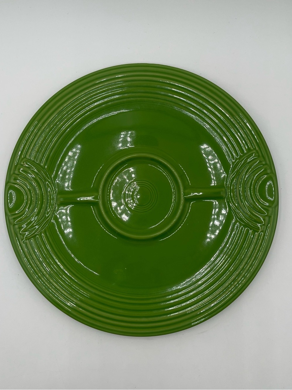 Fiesta Ware Fiestaware Retired Shamrock Green 12"  Hostess Tray Serving Platter